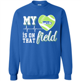Seattle Seahawks Football My Heart is on that Field - Sweatshirt