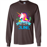 Unicorns are born in June Birthday Rainbow Gift Ladies Custom