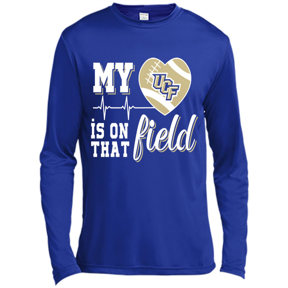 UCF Knights Football My Heart is on that Field - Canvas Long Sleeve T-Shirt