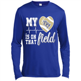 UCF Knights Football My Heart is on that Field - Canvas Long Sleeve T-Shirt