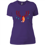Football Christmas Shirt Reindeer Christmas Football Funny - Ladies' Boyfriend T-Shirt