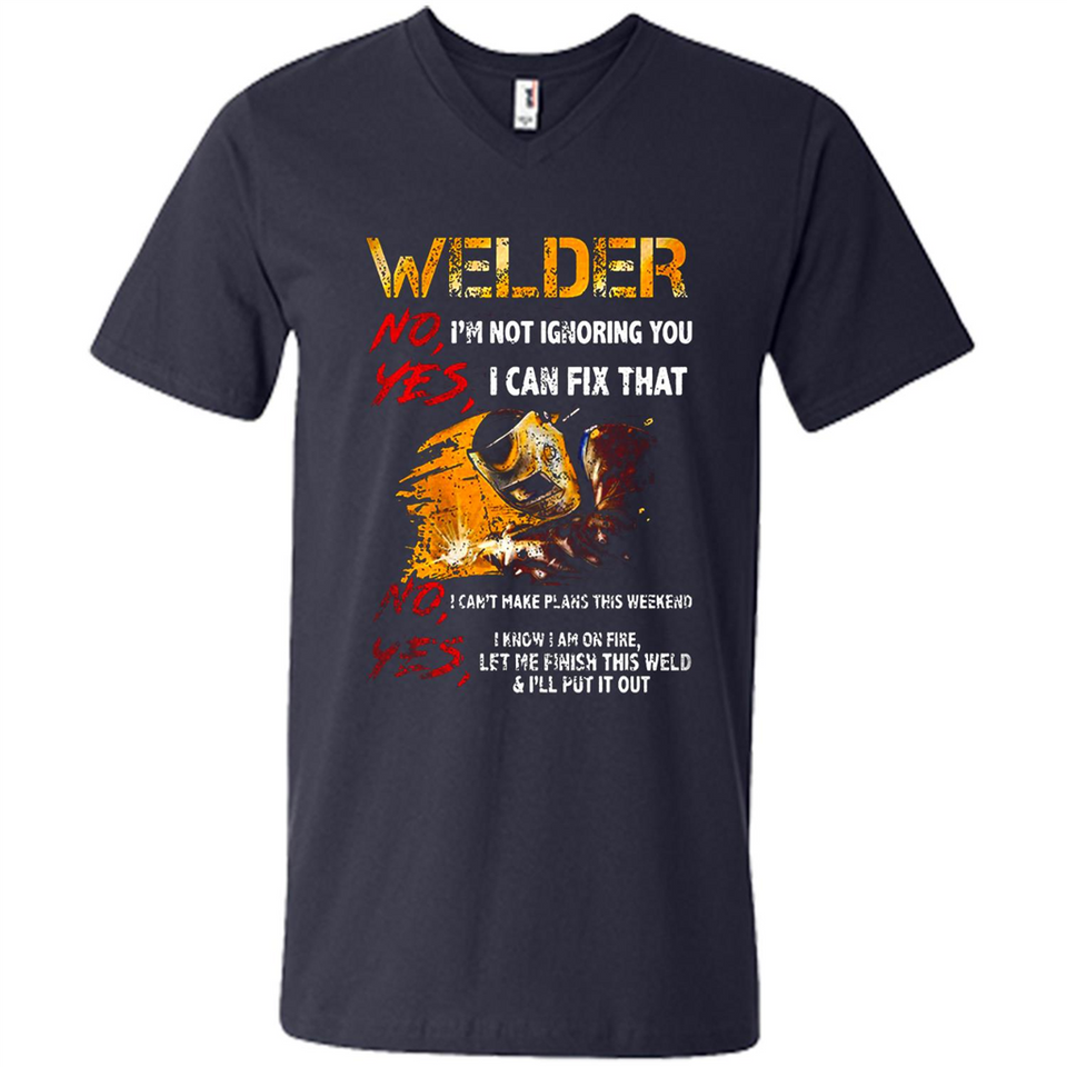 Know I'm on fire let me finish this weld shirt Sweatshirt - Men's V-Neck