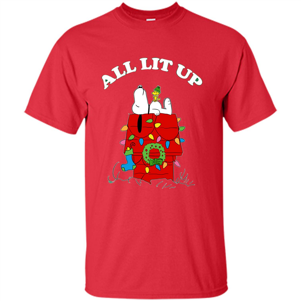 Peanuts By Schulz Snoopy Young Men_s Christmas - Shirt
