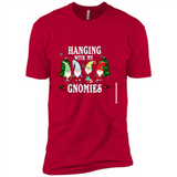 Christmas Garden Gnome Hanging With My Gnomies - Premium Short Sleeve T-Shirt
