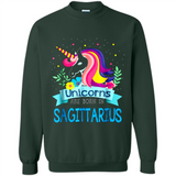 Unicorns are born in Sagittarius Birthday Rainbow Custom Ultra Cotton