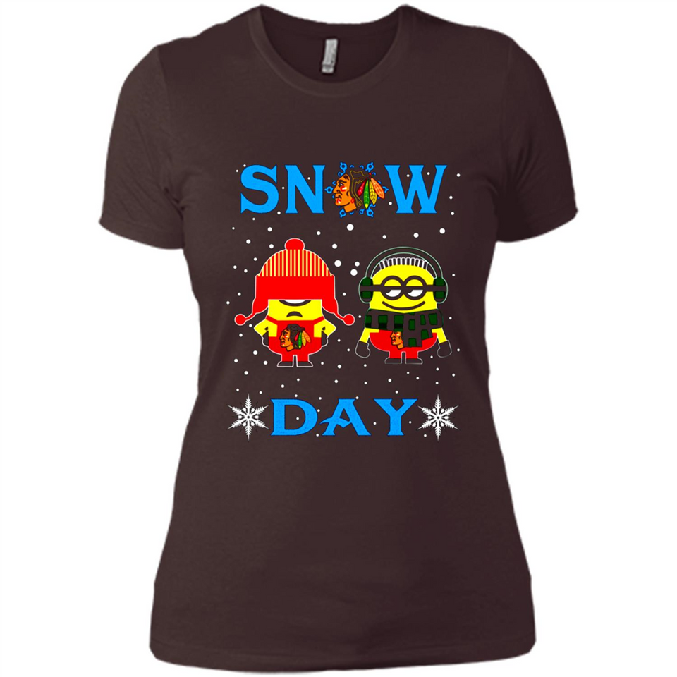Snow Day Shirt For Chicago Blackhawks Vs Minion Fans pingpong