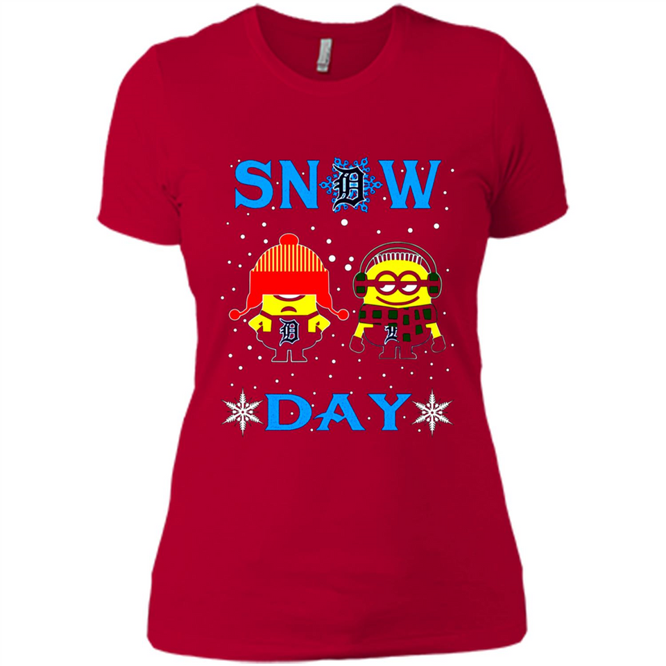 Snow Day Shirt For Detroit Tigers Vs Minion Fans pingpong