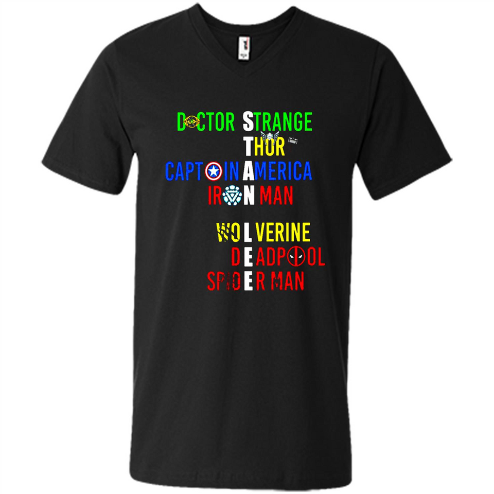 RIP Stan Lee Doctor Strange Thor Caption America Iron Man Shirt PINGPONG - Men's V-Neck