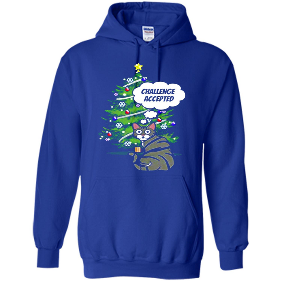 Christmas Tree Cat Long Sleeve Christmas Shirt for Cat Lover - Hoodie