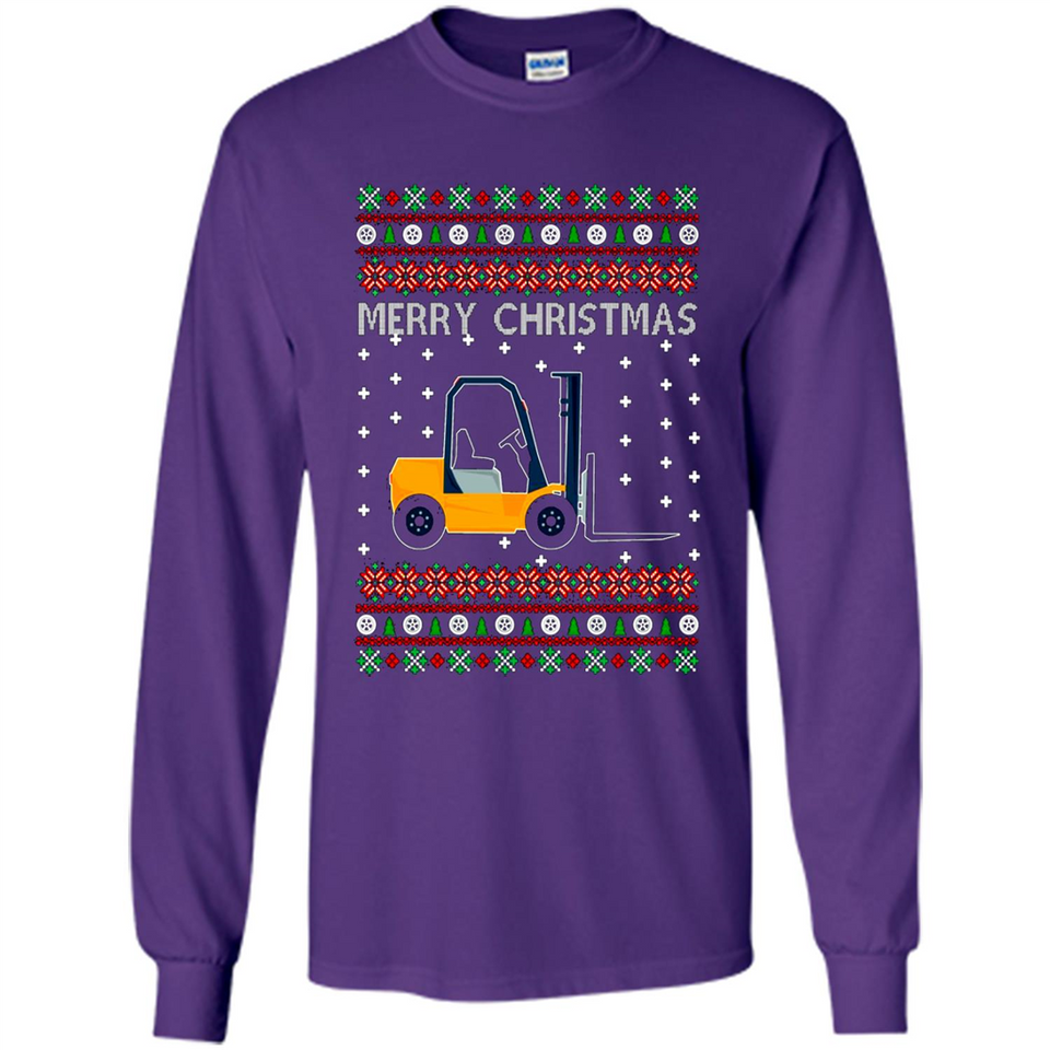 Merry Christmas Forklift ugly sweatshirt PINGPONG