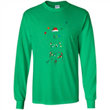 Doberman Santa Lights Christmas Dog Xmas Sweatshirt - Long Sleeve T-Shirt