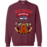 Seattle Seahawks NFL Reindeer Funny Merry Christmas And Happy New Year