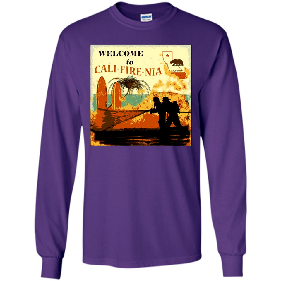 Paradise California Camp Fire Youth T-Shirt PINGPONG - Long Sleeve T-Shirt