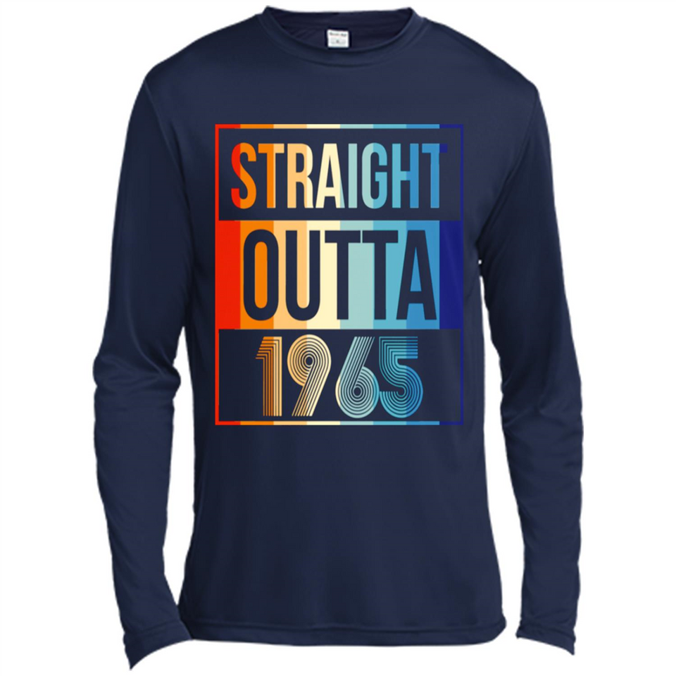 Retro Straight Outta 1965 53 Years Old - Canvas Long Sleeve T-Shirt