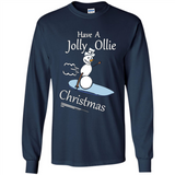 Snowman Snowboarder Tshirt Have Jolly Ollie Christmas