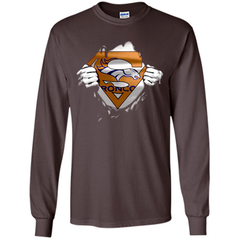 Denver Broncos And Superman Fans - Long Sleeve T-Shirt
