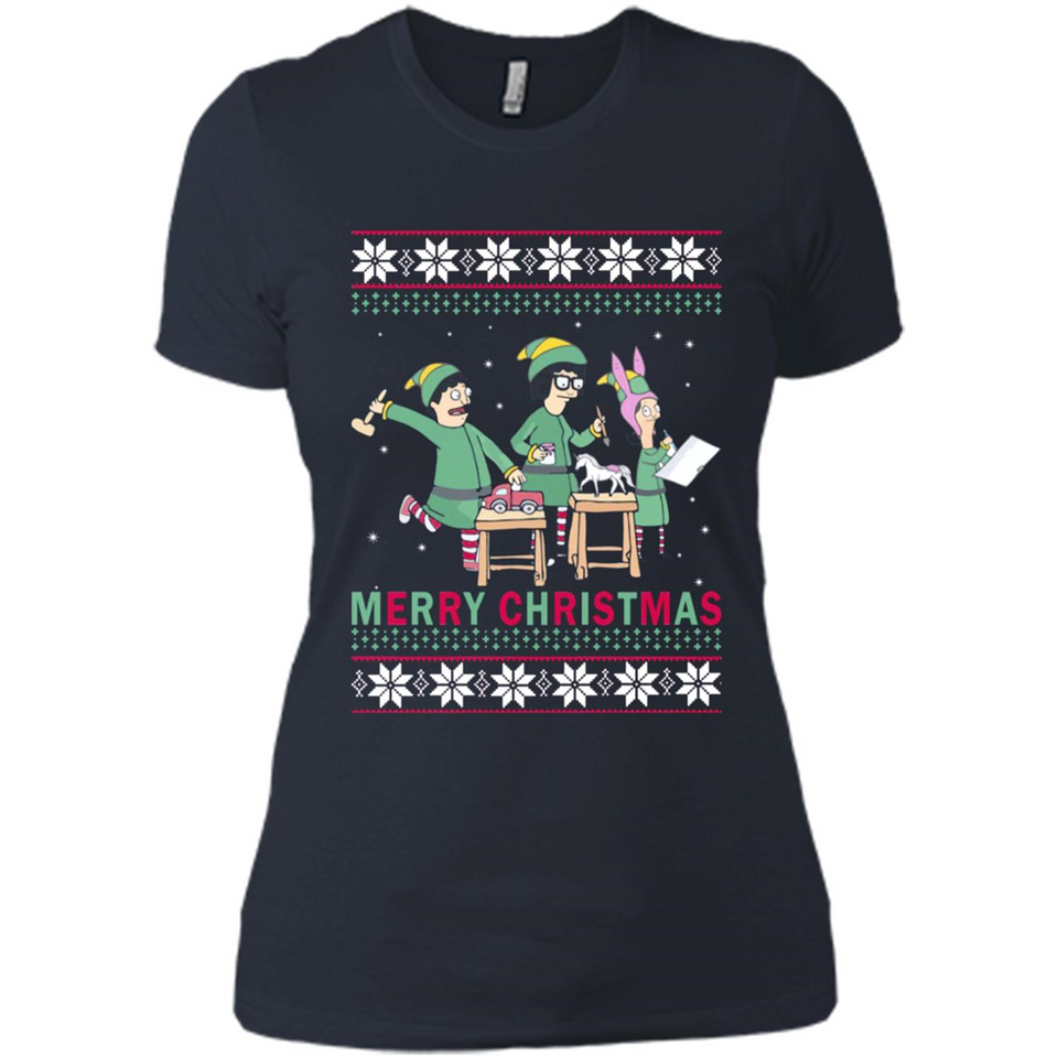 Bob’s burgers Elf Merry Christmas - Ladies' Boyfriend T-Shirt