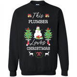 This Plumber Loves Christmas Tree Shirt with Snowman