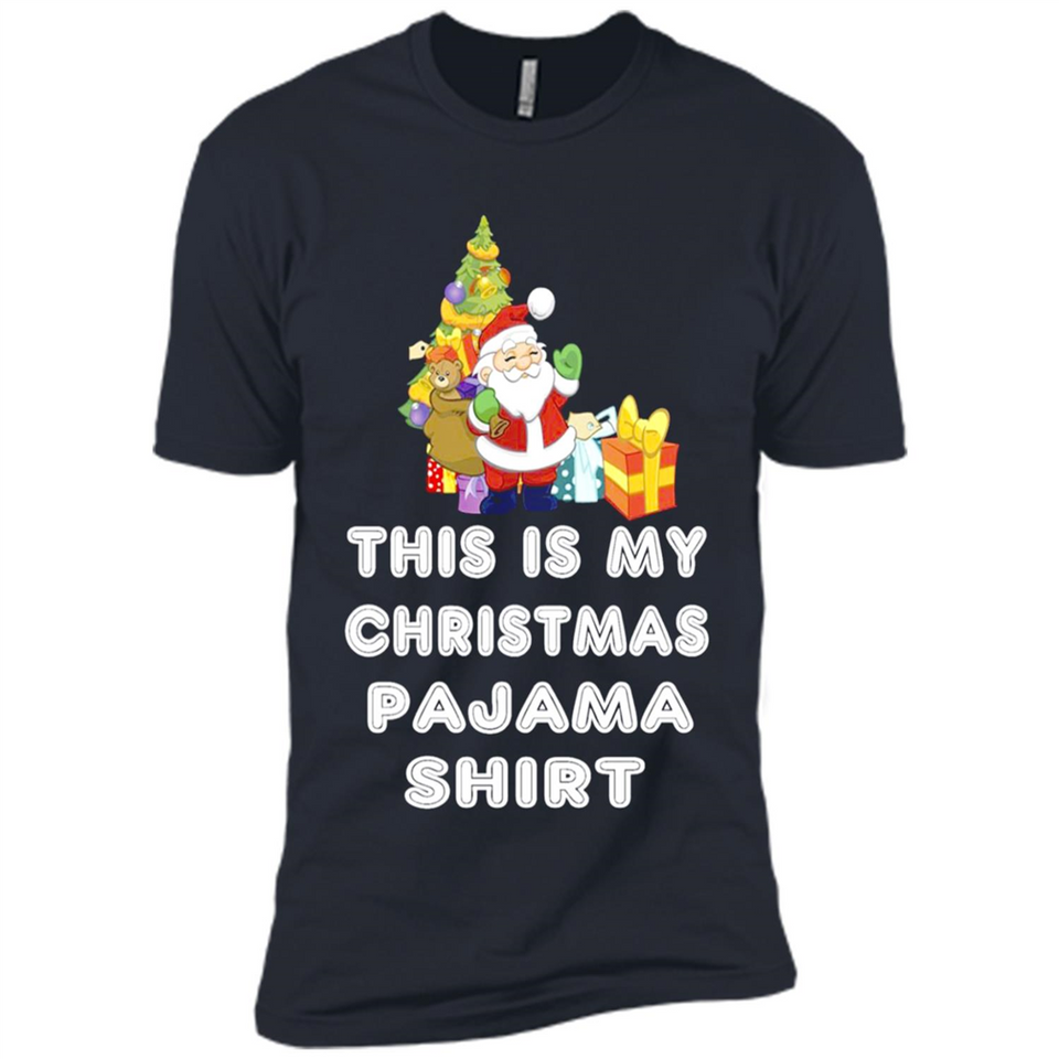 This is My Christmas Pajama Shirt - Santa Bear Tree Gift Tee