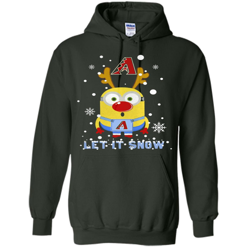 Minion Arizona Diamondbacks Ugly Christmas Sweater Let it Snow - Hoodie
