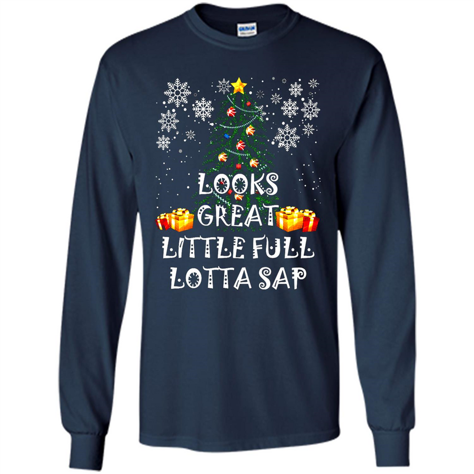 Looks Great Little Full Lotta Sap Funny Christmas Tree Mug PINGPONG - Long Sleeve T-Shirt