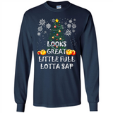 Looks Great Little Full Lotta Sap Funny Christmas Tree Mug PINGPONG - Long Sleeve T-Shirt