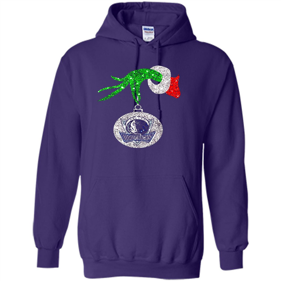 Amazing Dallas Mavericks Glitter Grinch Monogram Ornament Christmas Gift - Hoodie