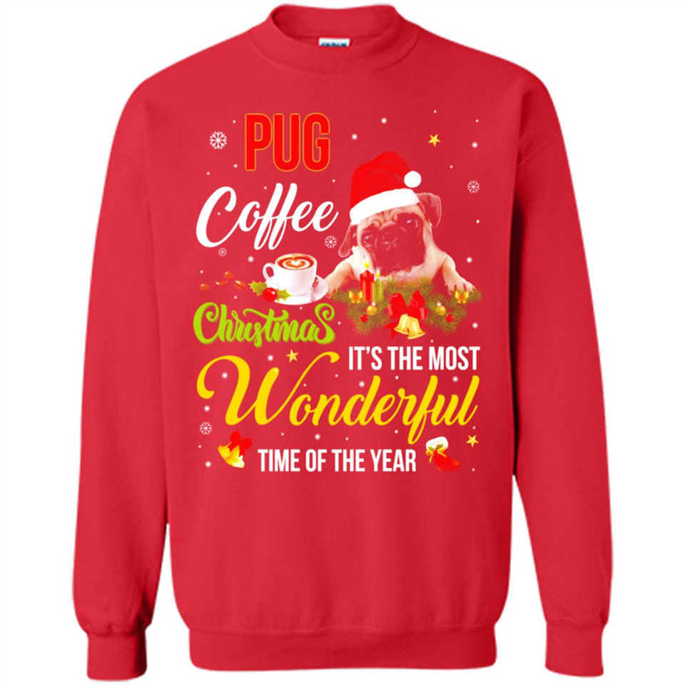 Pug Coffee Wonderful Christmas