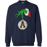Funny Appalachian State Mountaineers Glitter Grinch Monogram Ornament Christmá - Sweatshirt