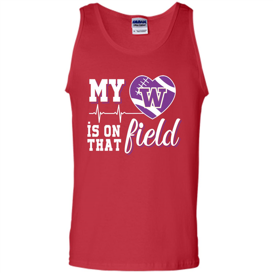 Washington Huskies Football My Heart is on that Field - Tank Top