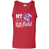 Washington Huskies Football My Heart is on that Field - Tank Top