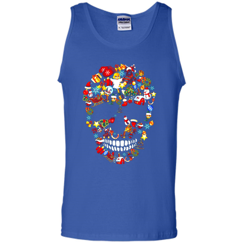 Skull Christmas Decorations Merry Xmas T-Shirt - Tank Top