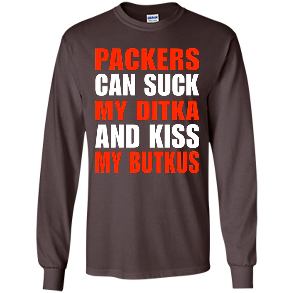Packers can suck my Ditka and kiss my Butkus PINGPONG - Long Sleeve T-Shirt