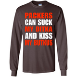 Packers can suck my Ditka and kiss my Butkus PINGPONG - Long Sleeve T-Shirt