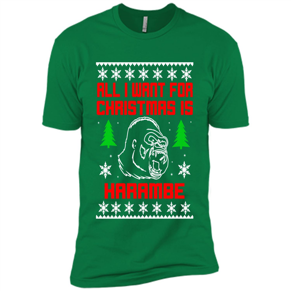 All I Want For Christmas Is HarambeT Rex Attack Reindeer ugly sweater PINGPONG
