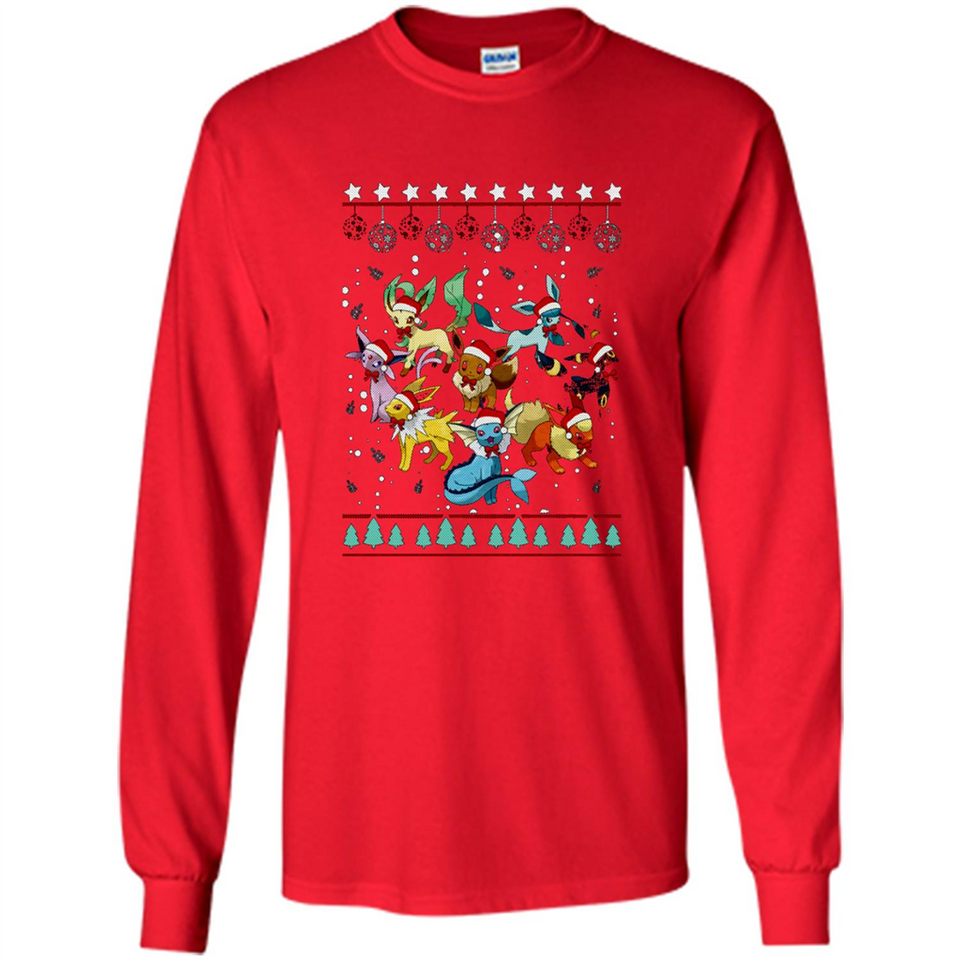 Pokemon Eeveelutions Ugly Christmas Sweater Perfect Christmas PINGPONG