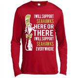 Shirt For Dr Seuss Cat And Seattle Seahawks Fans - Canvas Long Sleeve T-Shirt