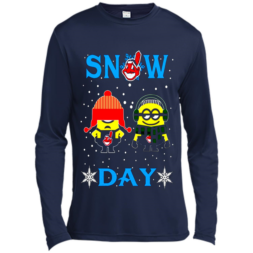 Snow Day Shirt For Cleveland Indians Vs Minion Fans pingpong