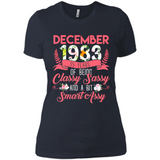 December 1983 35 Years Of Being Classy Sassy - Ladies' Boyfriend T-Shirt
