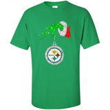 Fantastic Pittsburgh Steelers Glitter Grinch Monogram Ornament Christmas Gift - Shirt