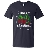 Have A Holly Jolly Christmas T-Shirt Cute Mistletoe - Men's V-Neck