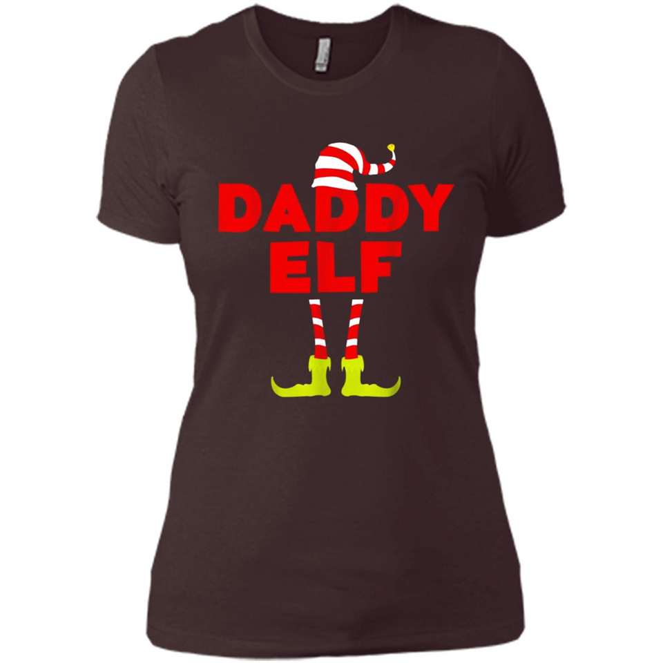 Mens Daddy Elf T-Shirt Funny Matching Christmas Costume - Ladies' Boyfriend T-Shirt