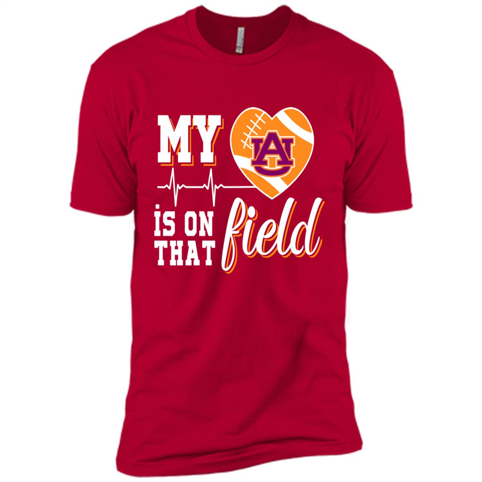 Auburn Tigers Football My Heart is on that Field - Premium Short Sleeve T-Shirt