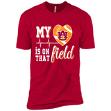 Auburn Tigers Football My Heart is on that Field - Premium Short Sleeve T-Shirt