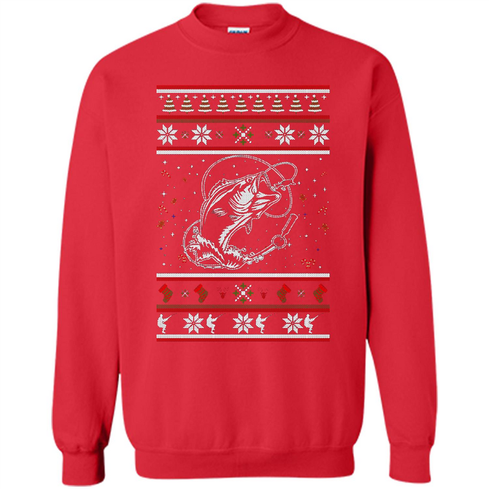 Christmas Ugly Sweater Fishing Ugly Christmas Sweater - Sweatshirt