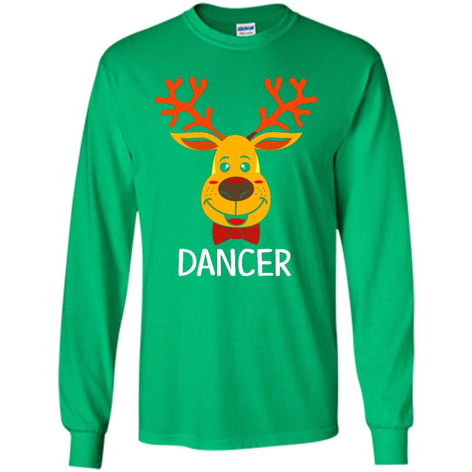 Dancer Santa Claus Funny Xmas Holiday T-Shirt - Long Sleeve T-Shirt