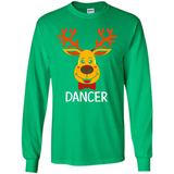 Dancer Santa Claus Funny Xmas Holiday T-Shirt - Long Sleeve T-Shirt