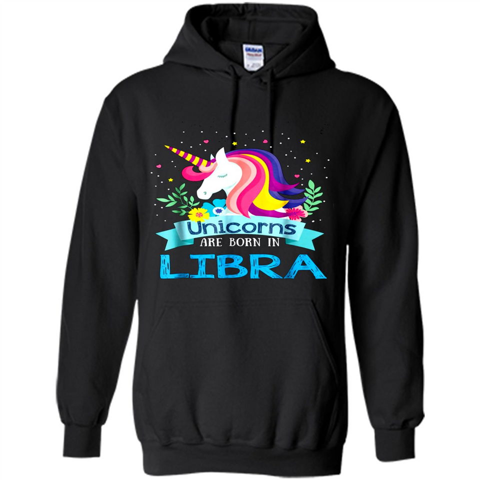 Unicorns are born in Libra Birthday Rainbow Gift Ladies Custom