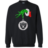 Amazing tee Oakland Raiders Glitter Grinch Monogram Ornament Christmas Gift - Sweatshirt