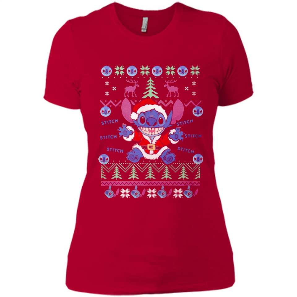 Stitch ugly christmas sweater - Ladies' Boyfriend T-Shirt